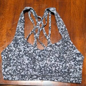 Lululemon Athletica Black and Gray Stylish Sports Bra